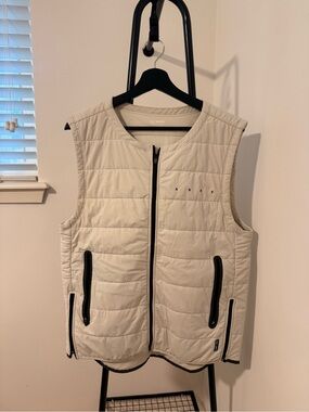 ASRV Men's Cream Adventure Vest with Black Trim